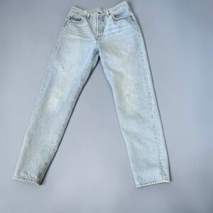 Levis 501 81 Womens High Rise Straight Leg Light Blue Denim Jeans Size 28 x 31